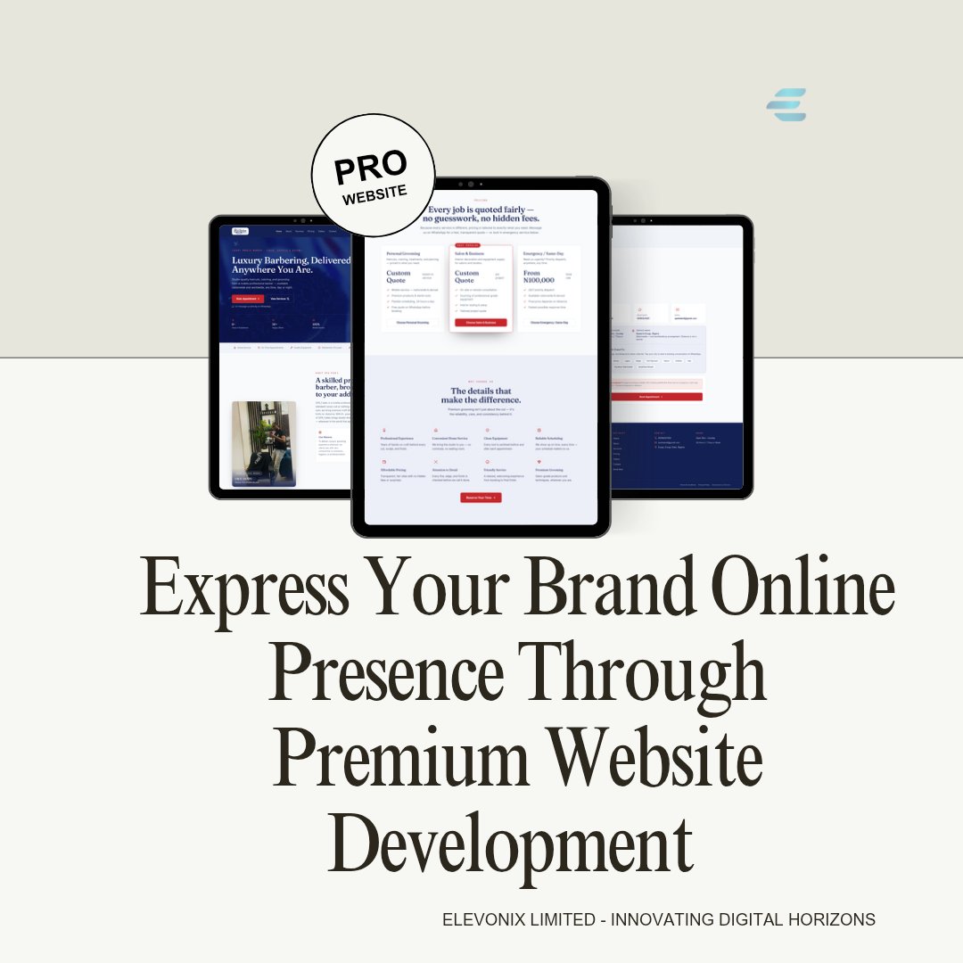 SPA_FADES Mobile Pro Barber website shown on tablet devices